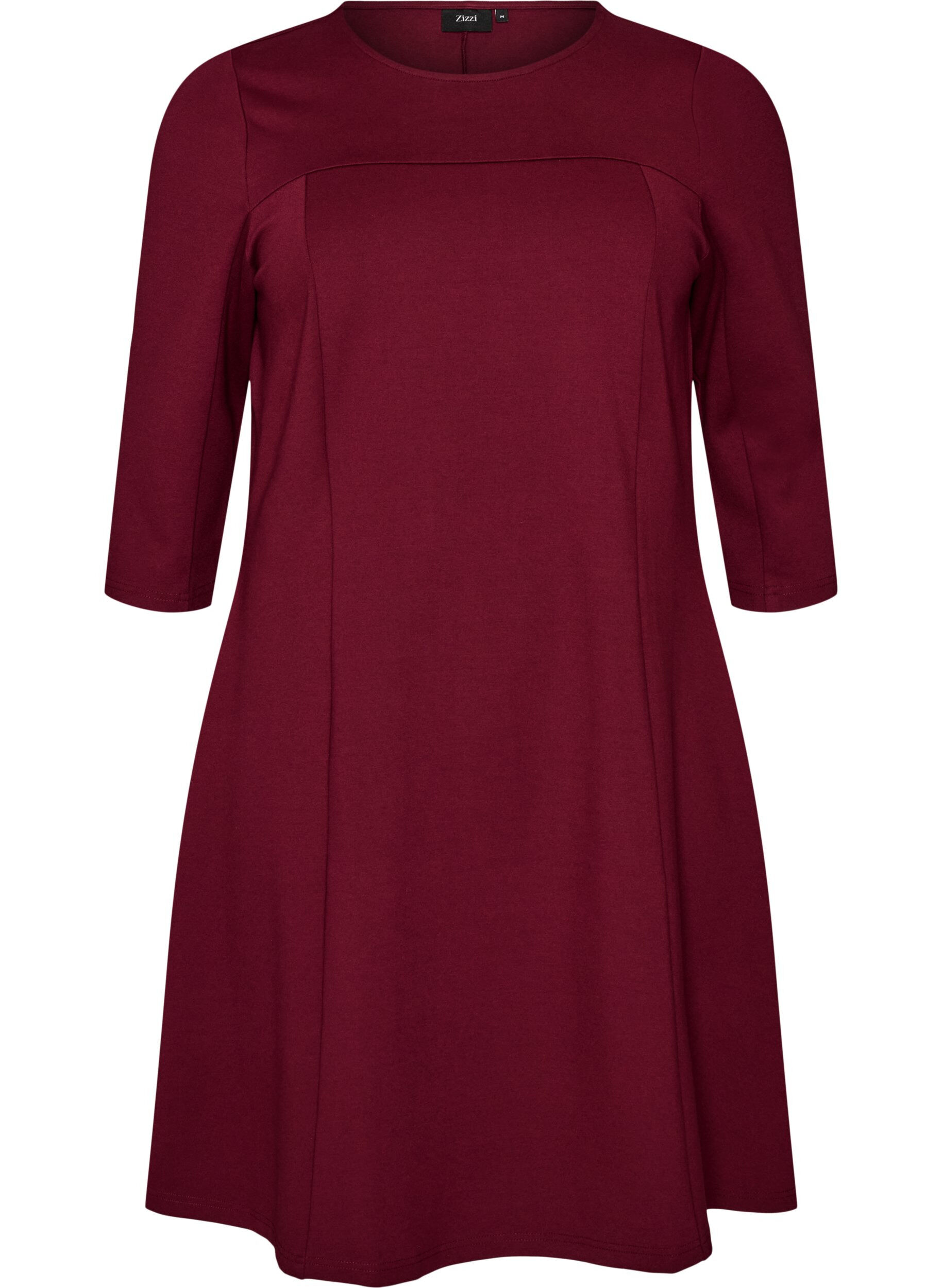 ZizziRobe &eacute;vas&eacute;e manches 3/4, Bordeaux, Packshot image number 0
