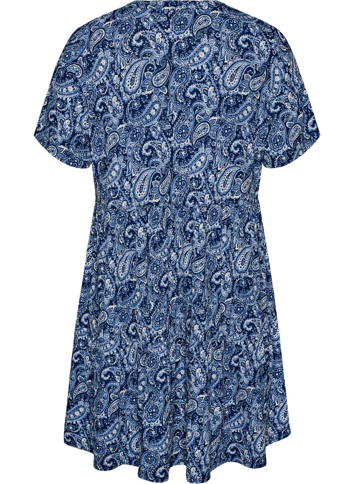 Robe &agrave; motifs avec empi&egrave;cements, Bleu, Packshot image number 1
