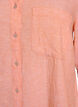 Chemise en lin et viscose avec manches 3/4, Corail, Packshot image number 2