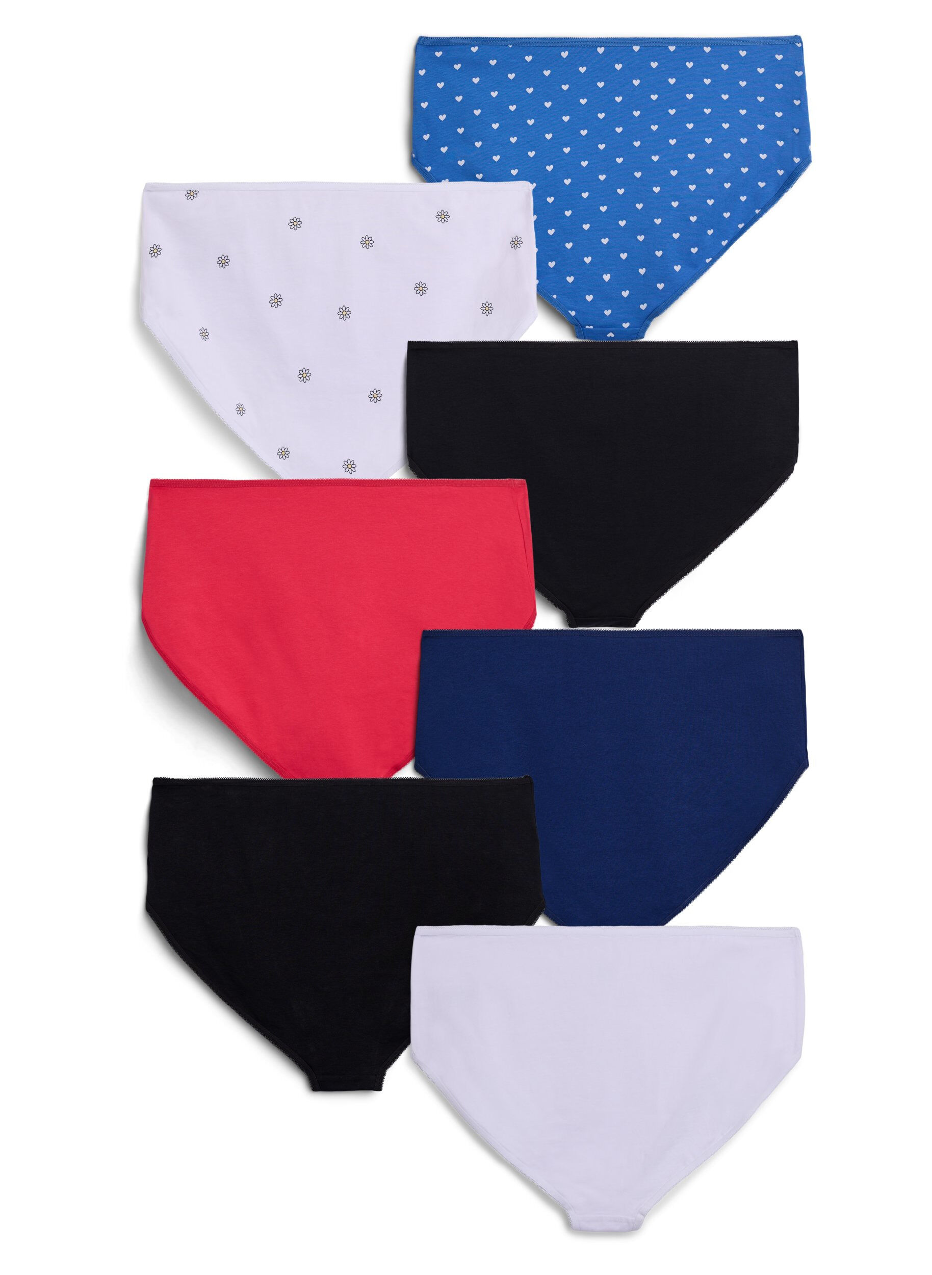Zizzi 7-pack de culottes avec une taille standard, Mixed colours, Packshot image number 1