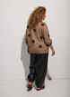 Blouse en maille &agrave; pois, Marron, Model image number 2