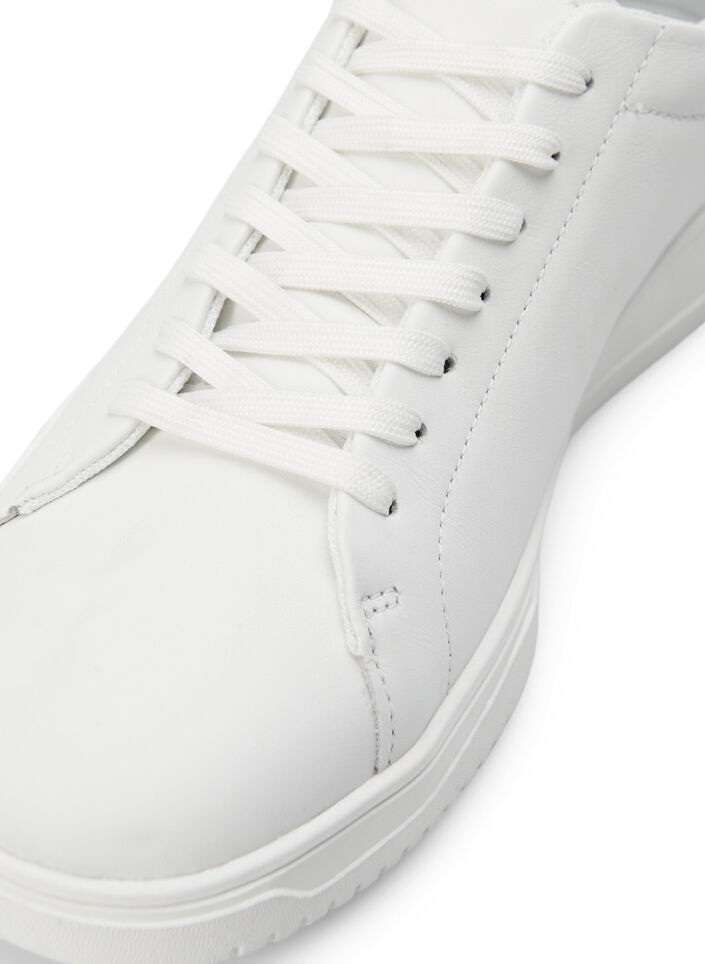 Baskets larges en cuir, White, Packshot image number 2