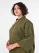 Chemise ample &agrave; rayures avec manches 3/4, Vert, Model image number 3