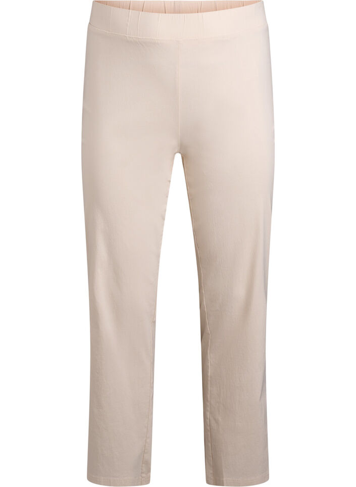 Pantalon extensible en viscose, Beige, Packshot image number 0