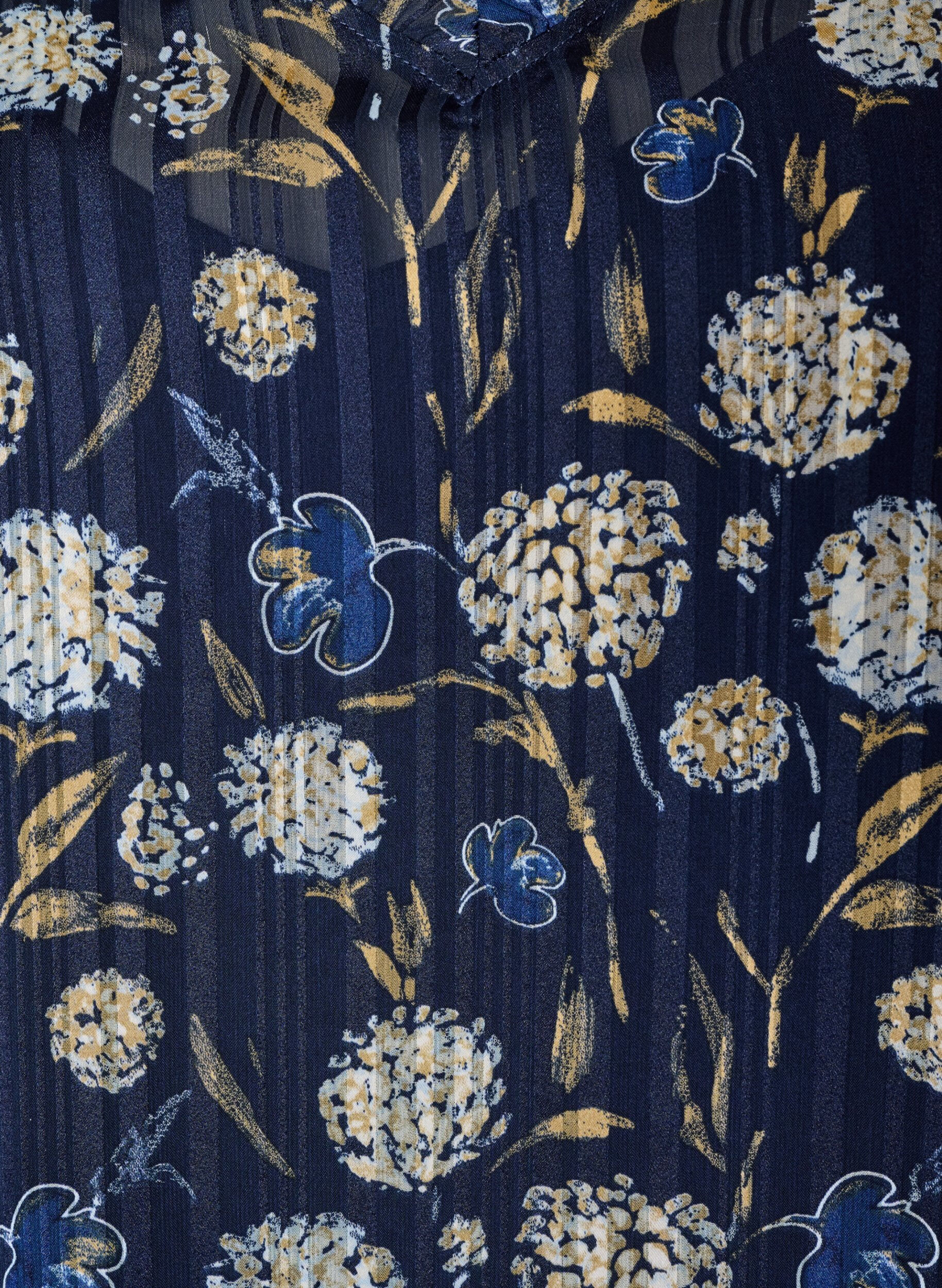 ZizziRobe &agrave; motifs avec volants et manches longues, Bleu, Packshot image number 2