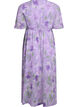 Robe longue en chiffon imprim&eacute; floral et manches courtes, Mauve, Packshot image number 1