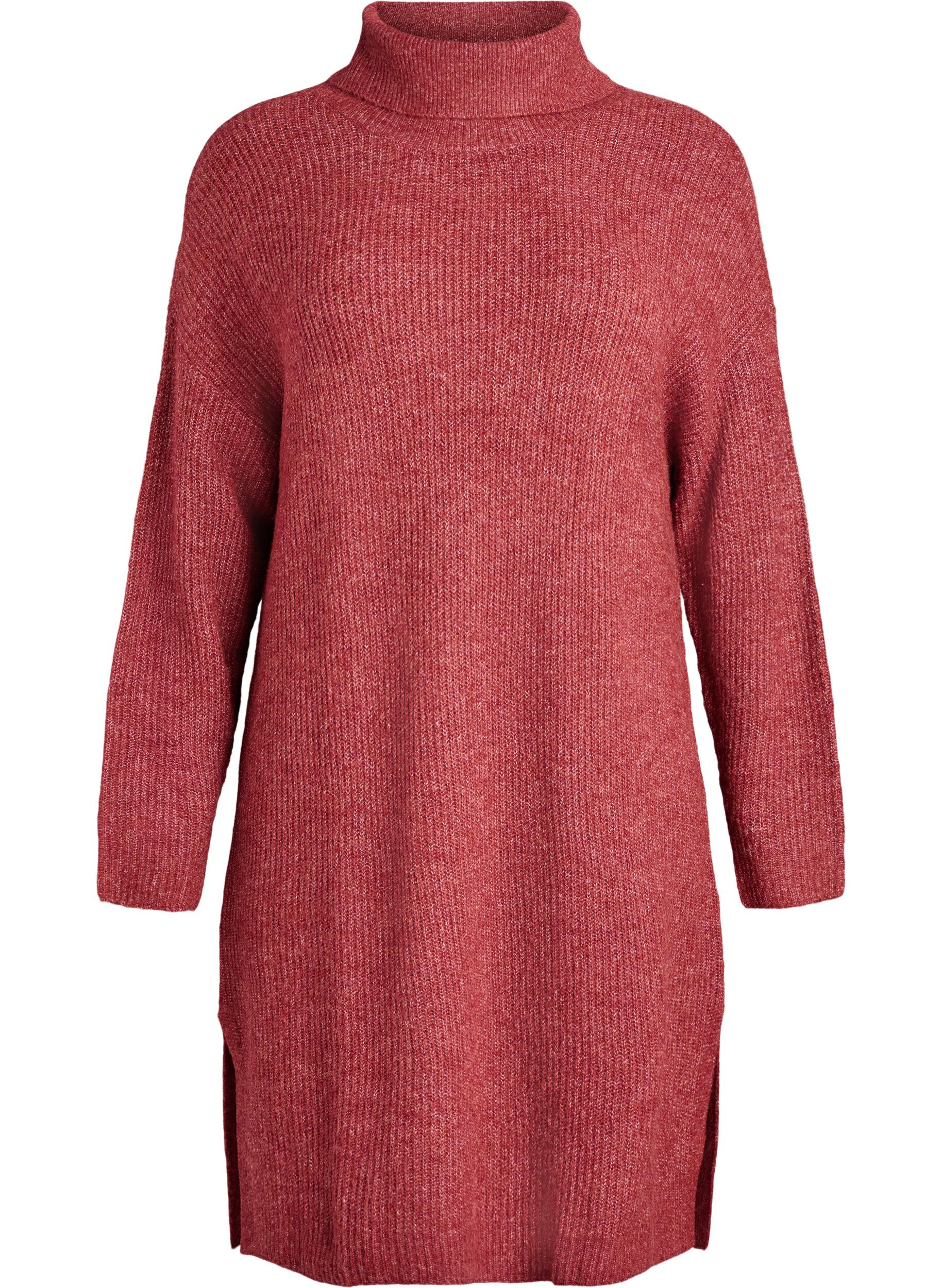 FLASH - Robe en maille &agrave; col roul&eacute;