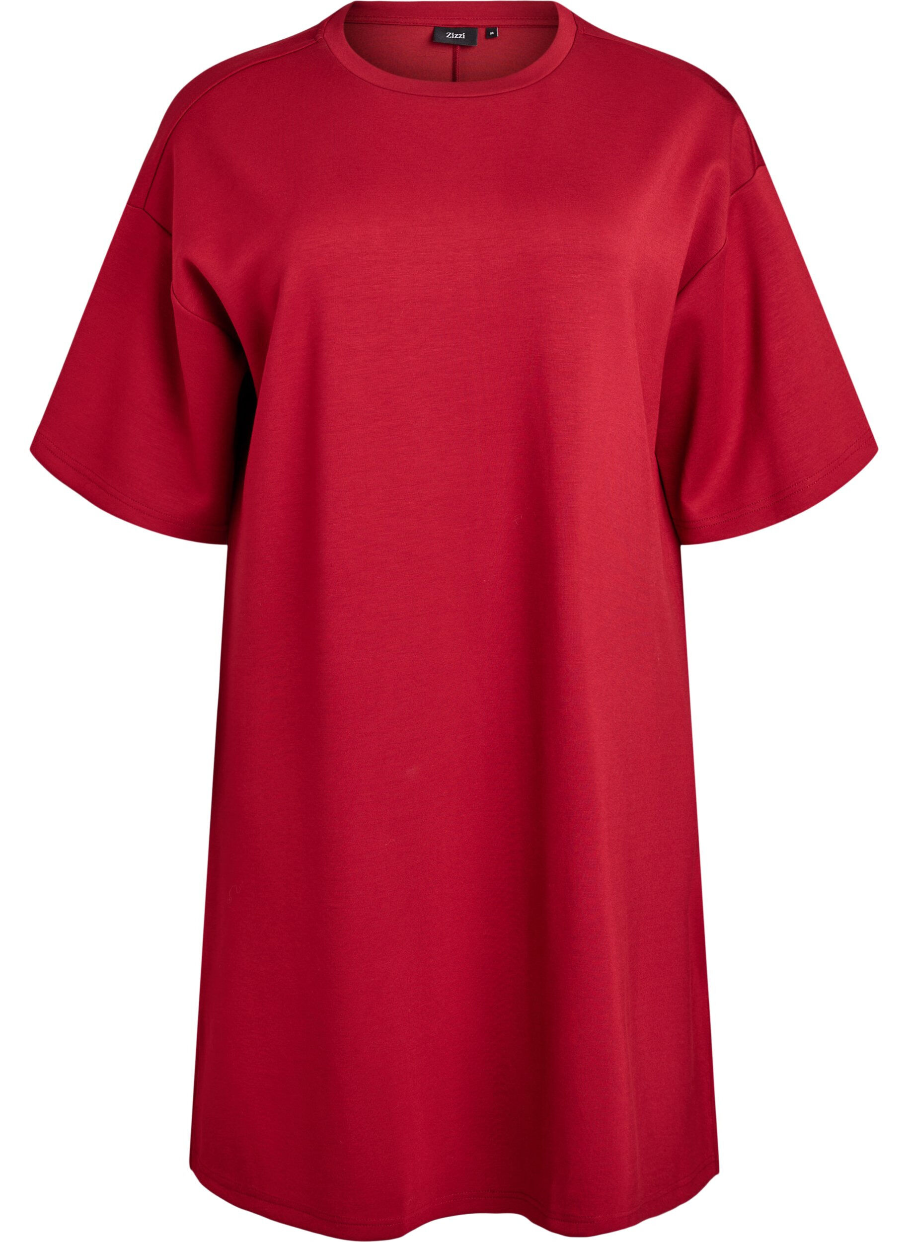 Robe t-shirt en jersey avec fentes lat&eacute;rales