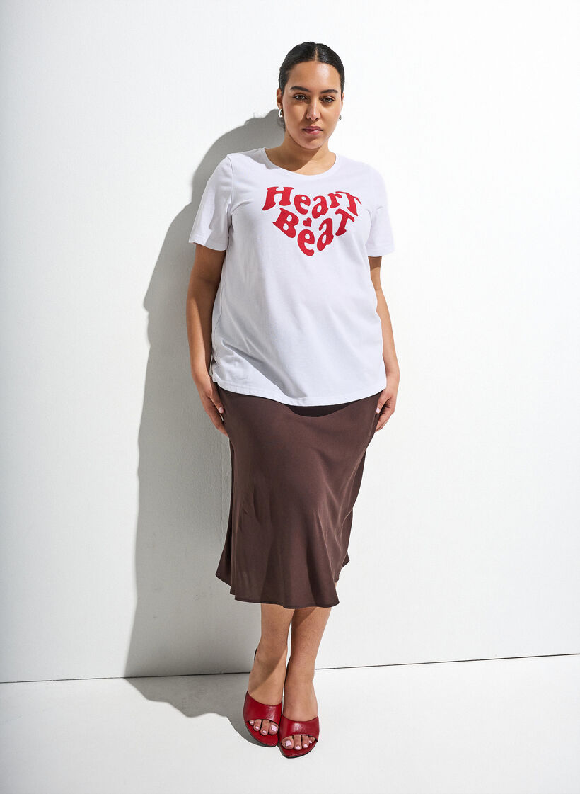 Jupe en viscose avec une ceinture &eacute;lastique, Marron, Image image number 0