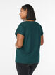 T-shirt de sport couleur unie, Vert fonc&eacute;, Model image number 2