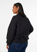 Sweat-shirt avec inscription en boucl&eacute;, Noir, Model image number 2