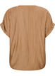 Blouse textur&eacute;e en viscose avec boutons, Marron, Packshot image number 1