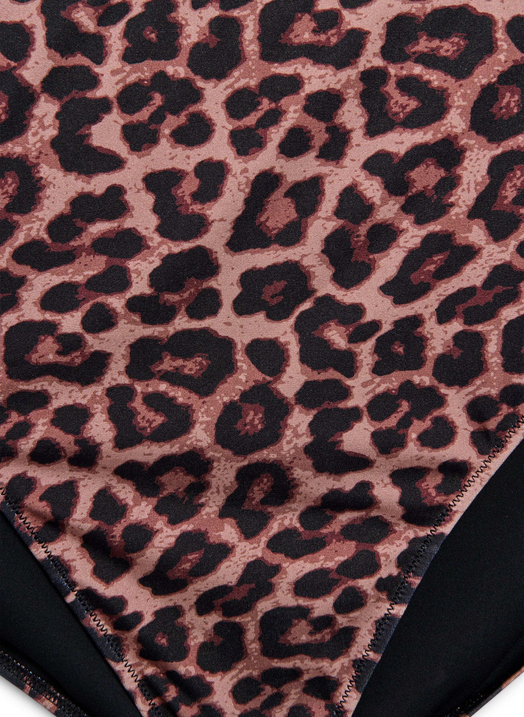 ZizziCulotte de bikini taille haute &agrave; imprim&eacute; floral, Marron, Packshot image number 2