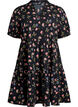 Robe courte coupe &eacute;vas&eacute;e, Noir, Packshot image number 0
