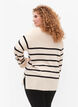 Pull en Viscose à Rayures, Sandshell/Black S., Model image number 1