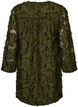 Robe textur&eacute;e &agrave; fils frang&eacute;s, Vert fonc&eacute;, Packshot image number 1