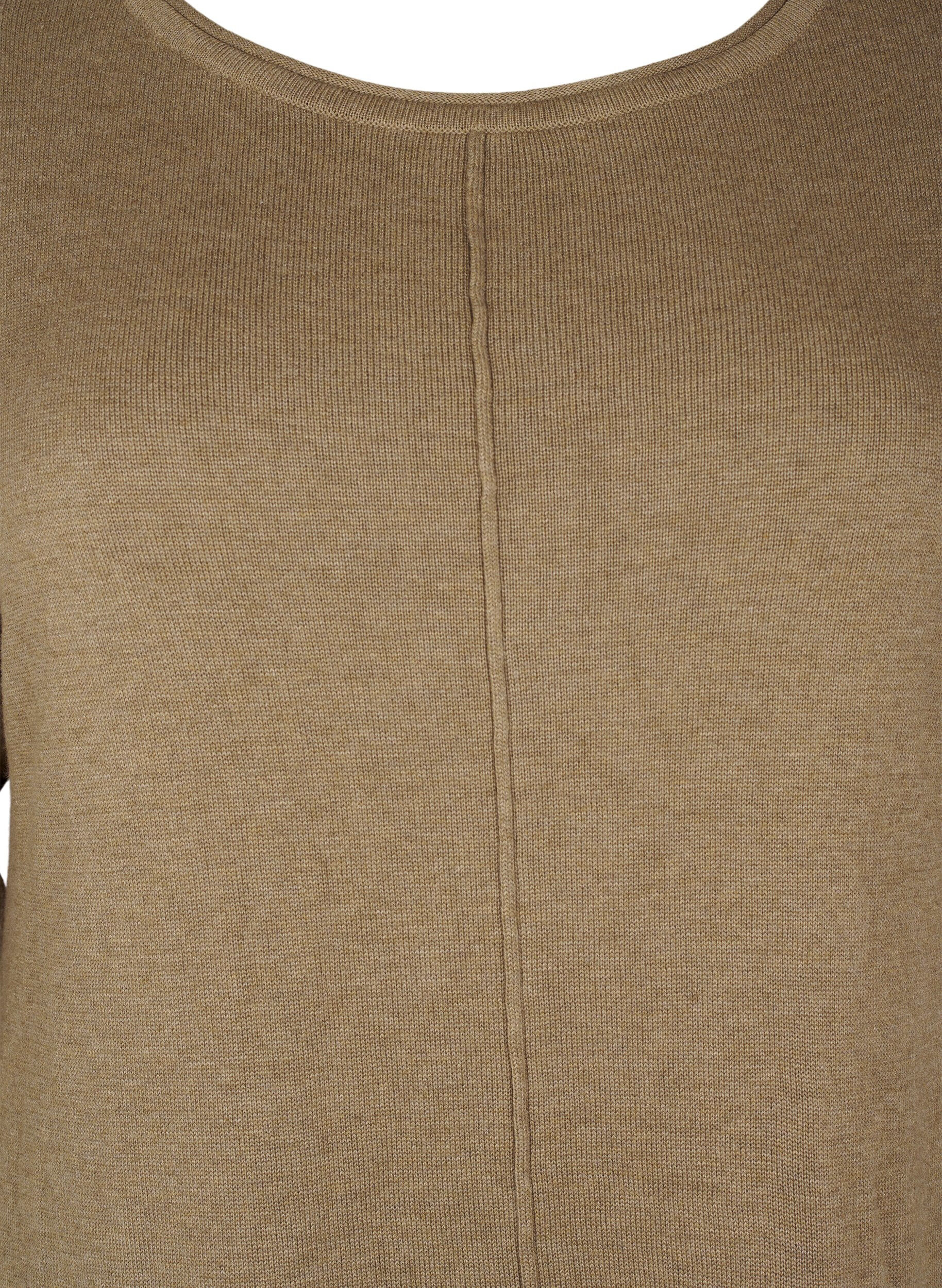 Zizzi Robes tricot&eacute;es en m&eacute;lange coton-viscose, Vert Kaki, Packshot image number 2