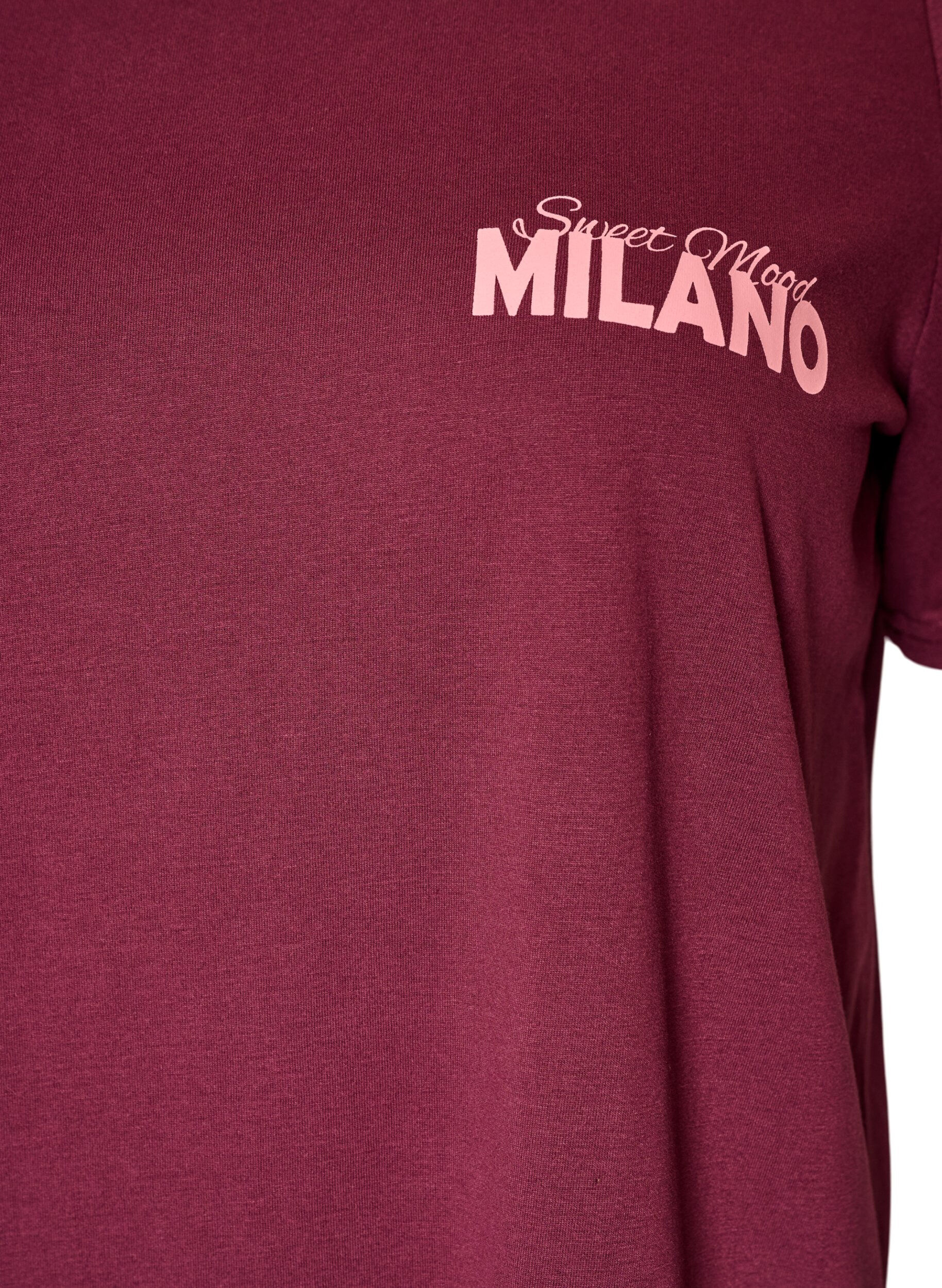ZizziT-shirt imprim&eacute;, Bordeaux, Packshot image number 2