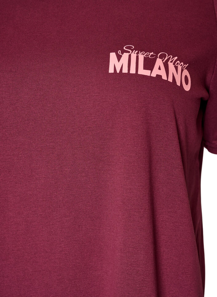 T-shirt imprim&eacute;, Bordeaux, Packshot image number 2