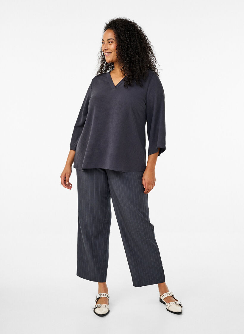 FLASH - Chemisier à manches 3/4, Gris anthracite, Model image number 1