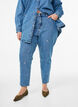 Jeans Mille coupe Mom avec broderies, Bleu, Model image number 2