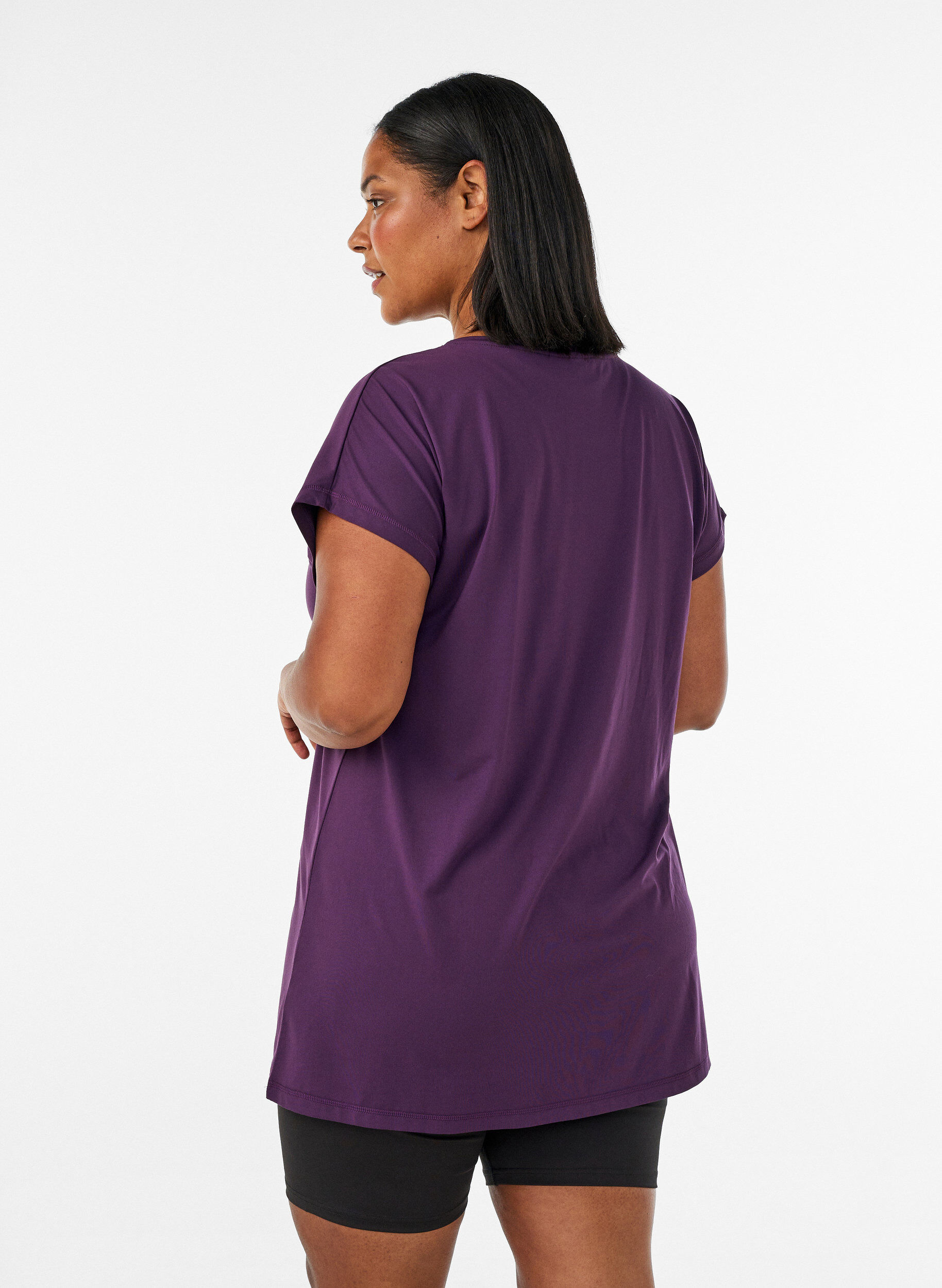 ZizziT-shirt long de sport, Violet, Model image number 2