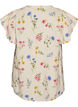 Blouse en viscose et lin avec manches &agrave; volants, Beige, Packshot image number 1
