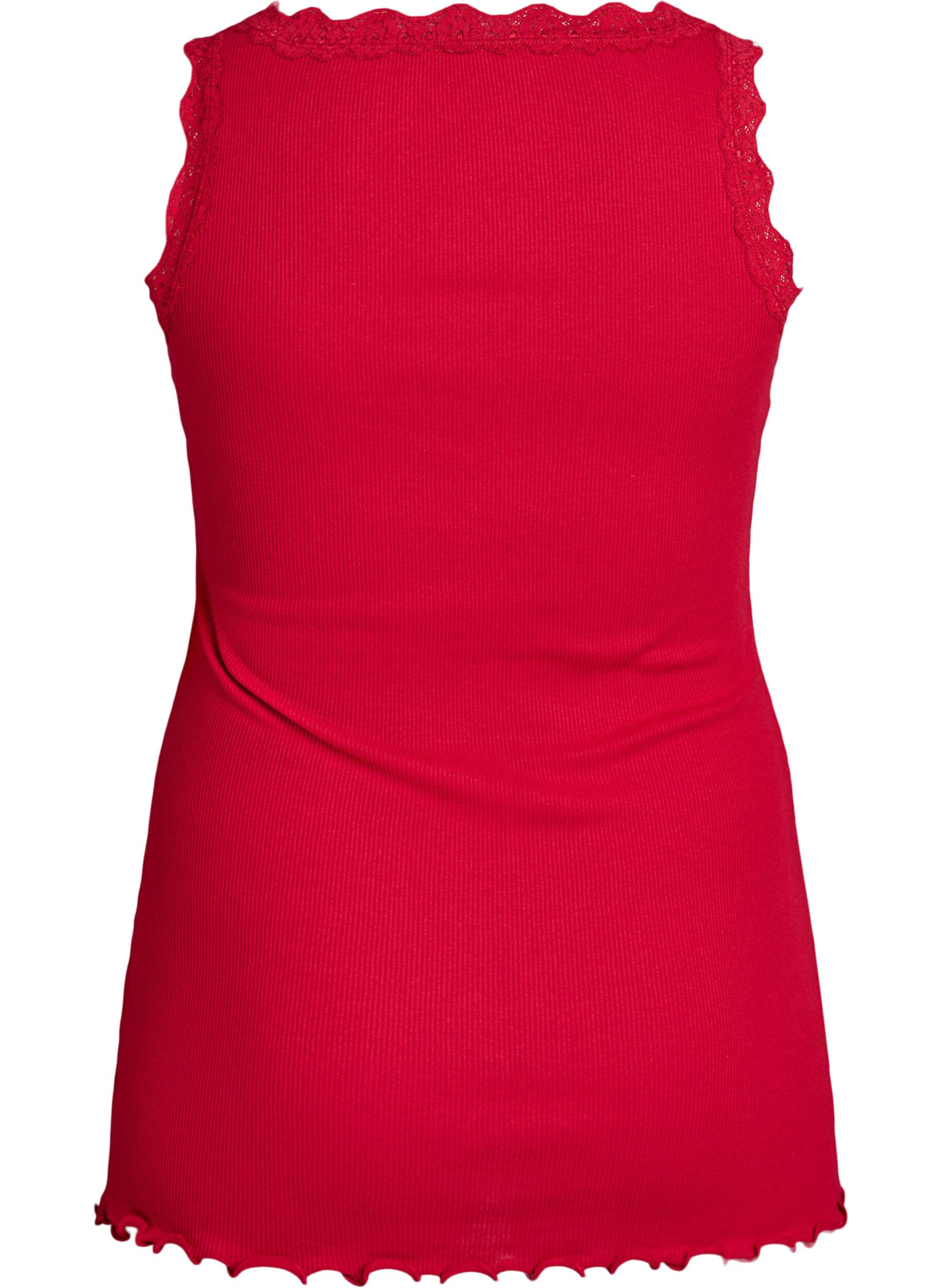ZizziHaut avec bordure en dentelle, Rouge, Packshot image number 1