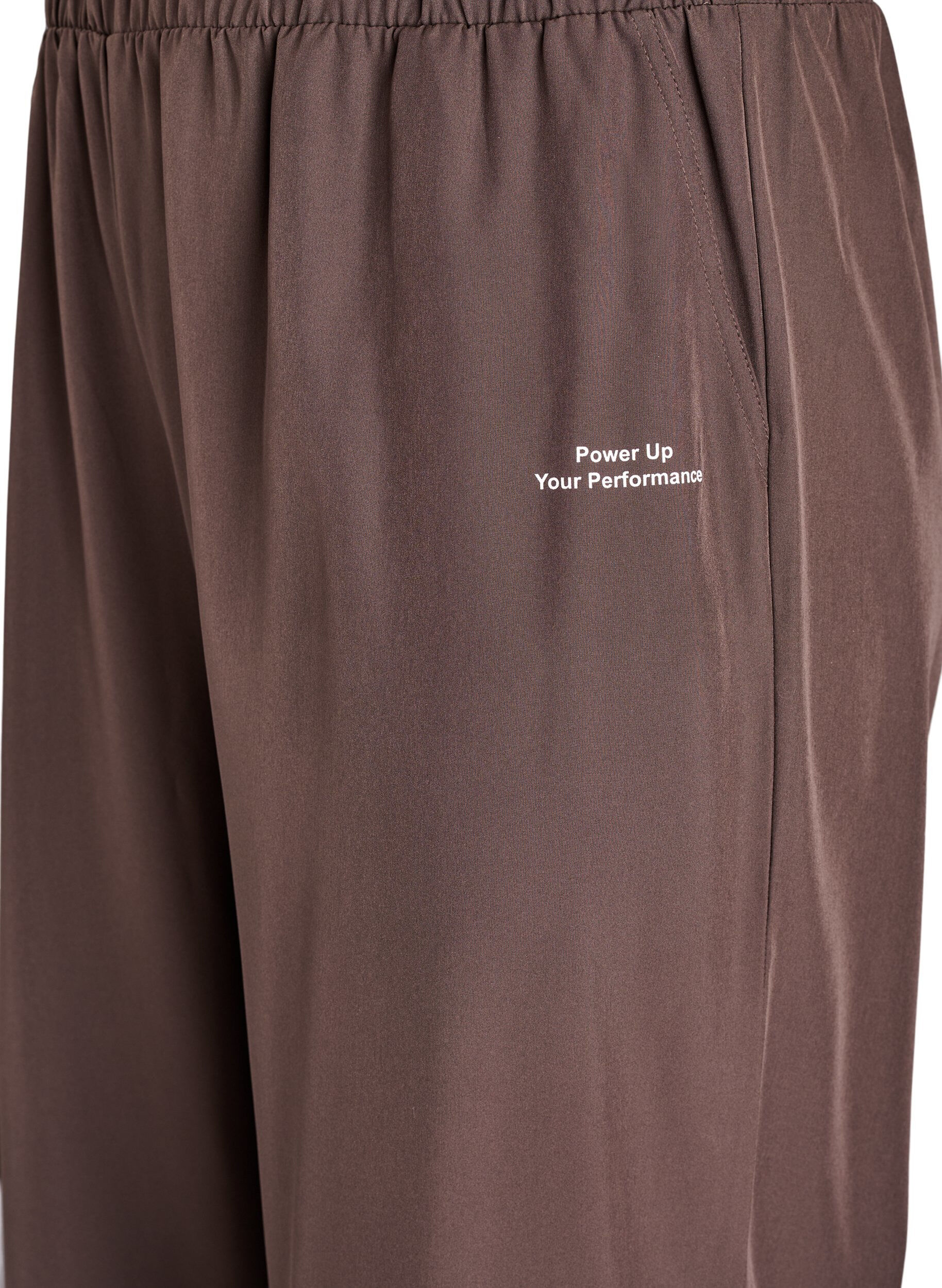 Zizzi Pantalon de sport taille haute et coupe droite, Marron, Packshot image number 2