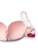 Soutien-gorge coqu&eacute; &agrave; imprim&eacute; floral et dentelle, Rose, Packshot image number 3