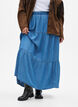 Jupe maxi en jean avec volants, Bleu, Model image number 2