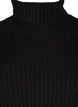 Longue robe en maille avec col roulé, Black, Packshot image number 2
