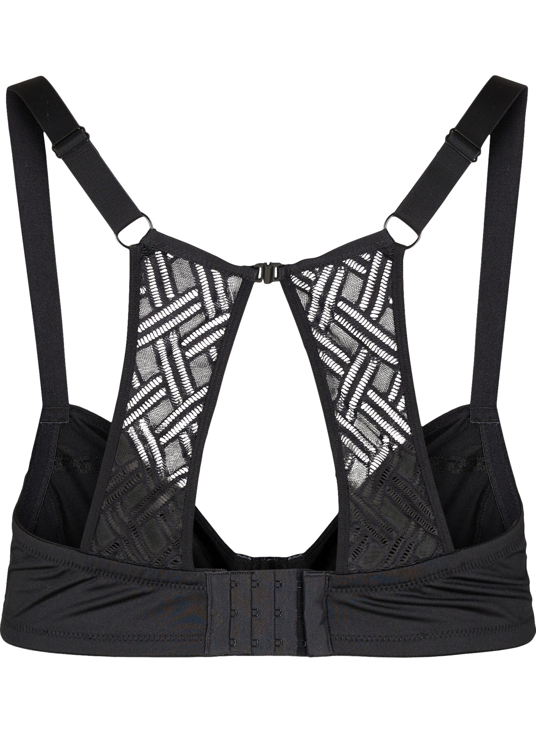 Zizzi Soutien-gorge &agrave; armatures avec d&eacute;tail au dos, Black, Packshot image number 1