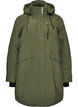 Parka d&eacute;perlante avec capuche et d&eacute;tails fonctionnels, Vert, Packshot image number 0