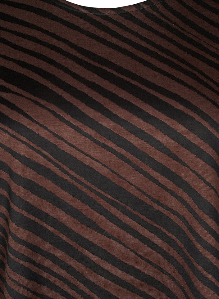 Chemisier surdimensionné avec motif, Marron, Packshot image number 2