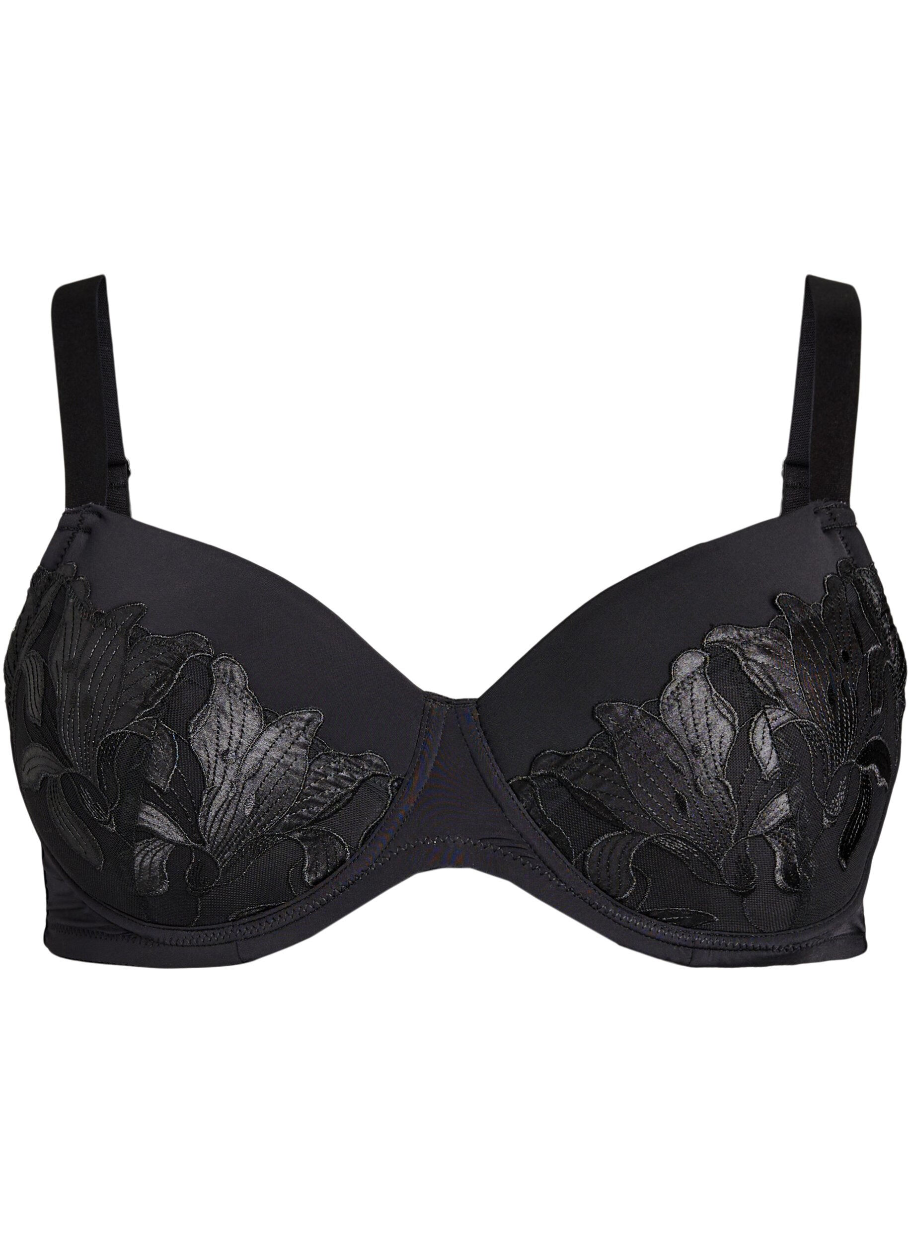 Soutien-gorge rembourr&eacute; avec broderie florale