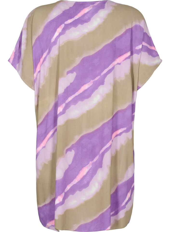 Robe de plage imprimée en viscose, Fantom Print, Packshot image number 1