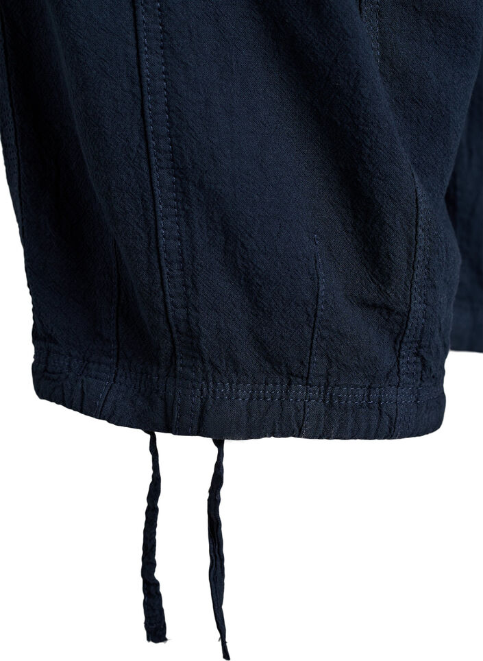 Pantacourt en coton, Bleu, Packshot image number 3