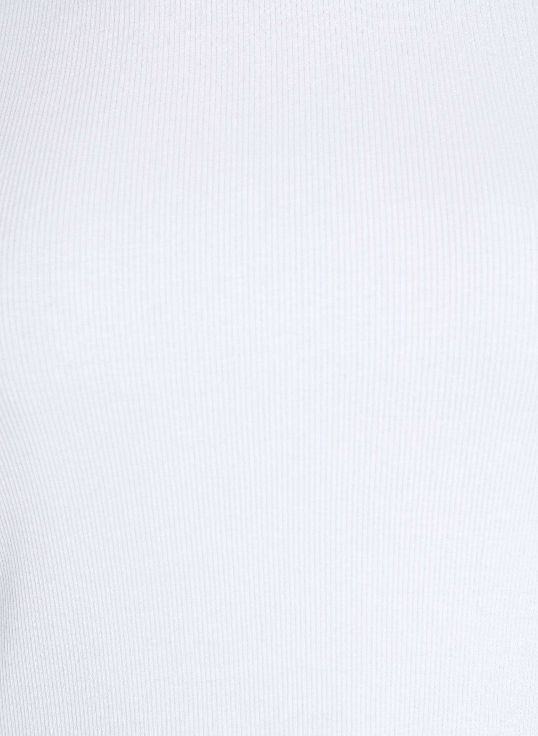 Zizzi T-shirt basic c&ocirc;tel&eacute; avec col rond, Blanc, Packshot image number 2