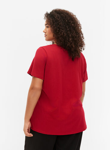 T-shirt en coton avec impression sur le devant, Tango Red LOS , Model image number 1