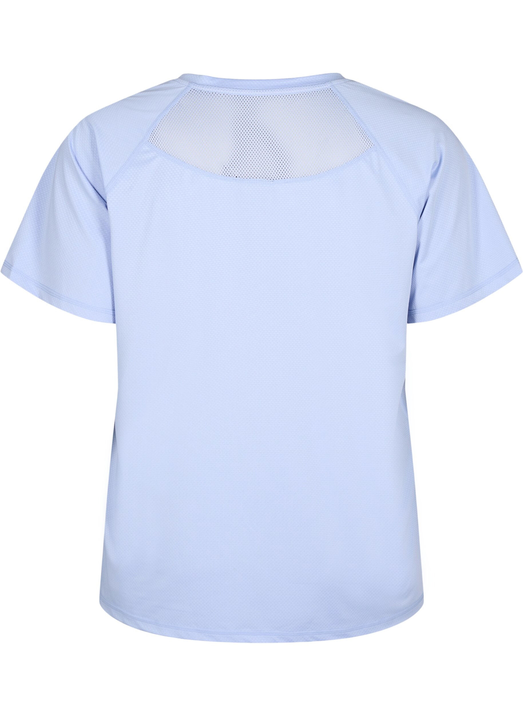Zizzi T-shirt d'entra&icirc;nement avec dos en mailles, Zen Blue, Packshot image number 1