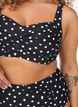 Haut de bikini rembourr&eacute; et imprim&eacute;, Noir, Model image number 2