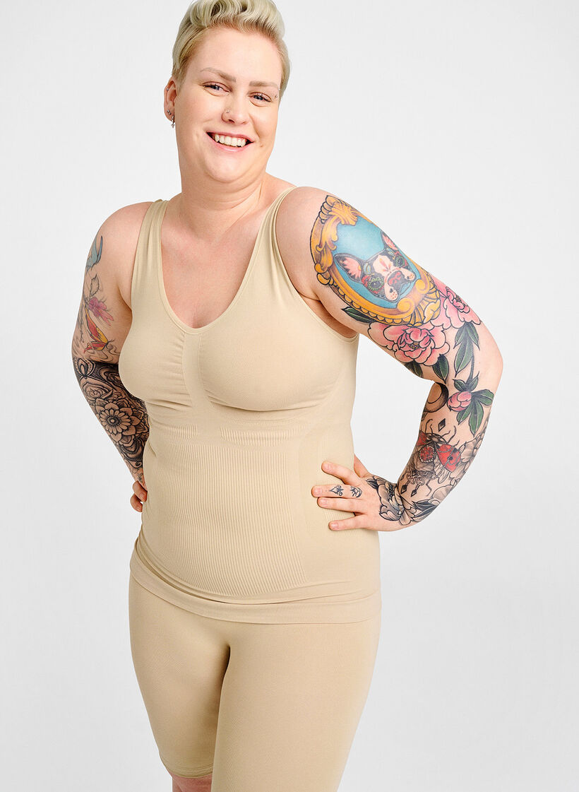 Haut galbant, Beige, Image image number 0