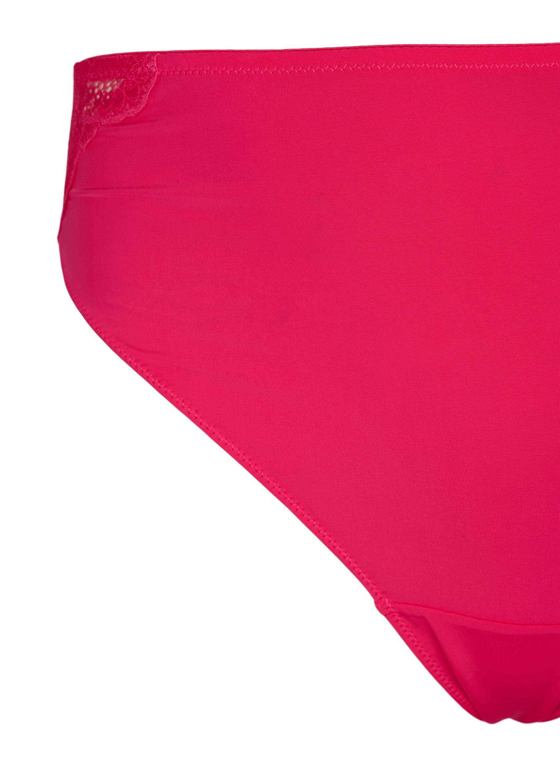 Zizzi Culotte br&eacute;silienne en dentelle avec taille r&eacute;guli&egrave;re, Rose, Packshot image number 2