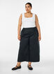 Jupe-culotte avec ceinture &eacute;lastique et jambes amples, Noir, Model image number 0