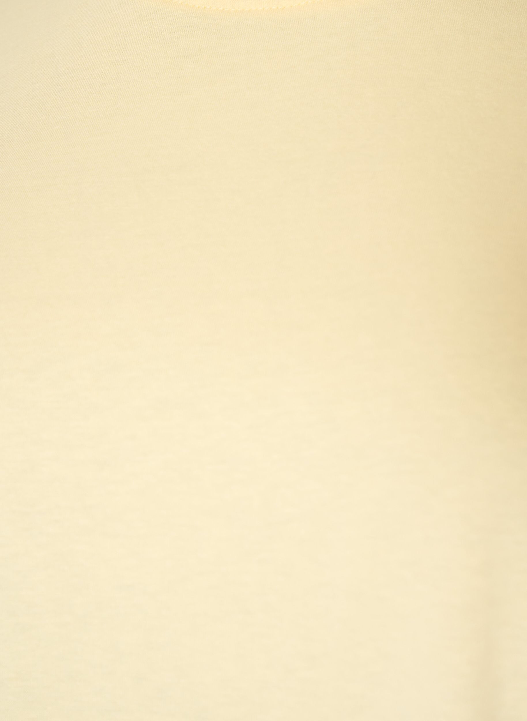 ZizziT-shirt avec ourlet asym&eacute;trique en dentelle, Jaune clair, Packshot image number 2