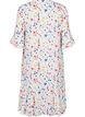 Robe midi florale à manches 3/4, Bleu, Packshot image number 1