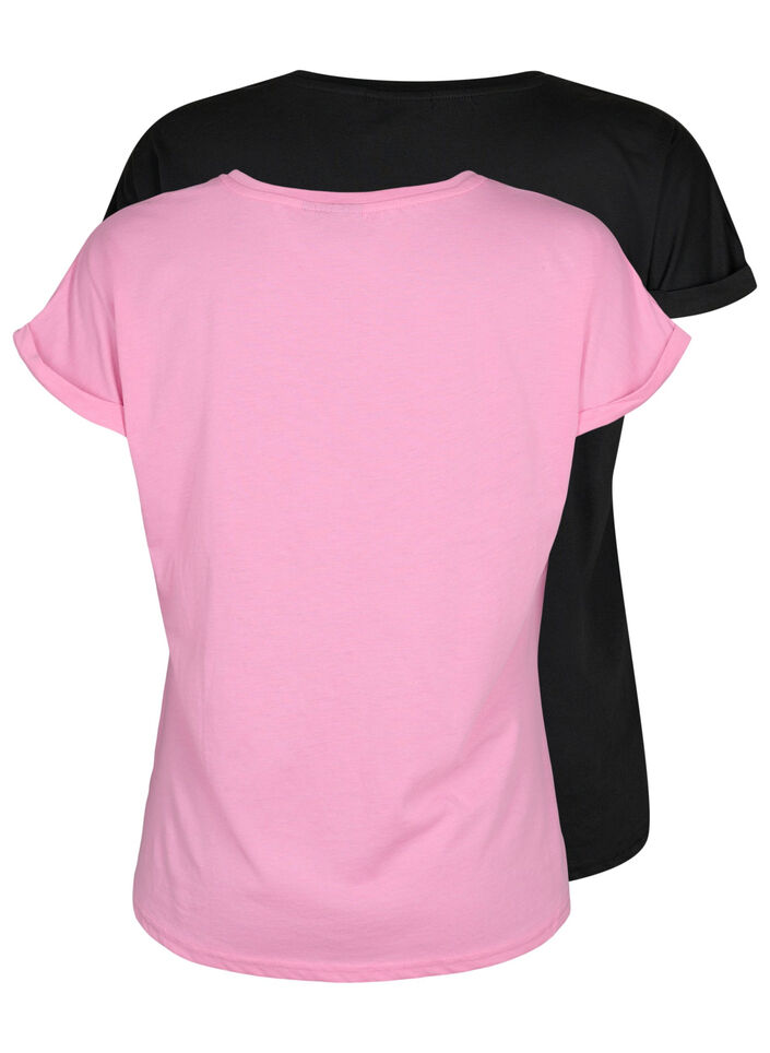 2 packs de t-shirts &agrave; manches courtes, Rose, Packshot image number 1