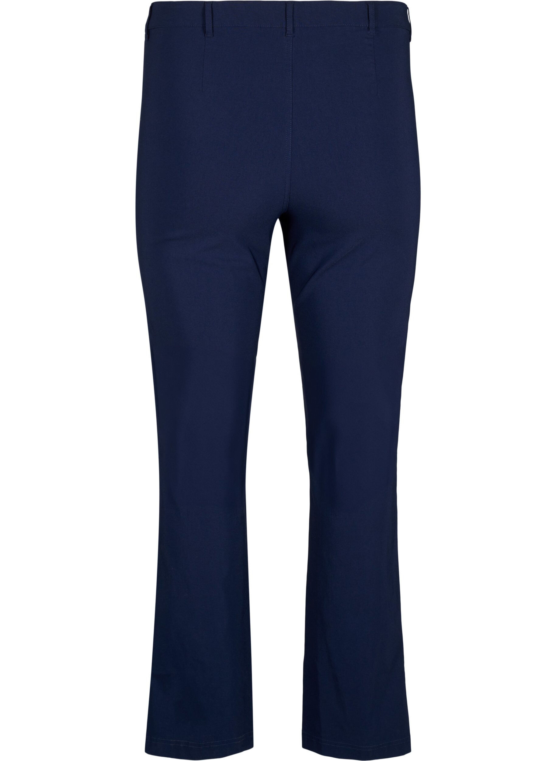 Zizzi Pantalon classique en viscose m&eacute;lang&eacute;e, Bleu, Packshot image number 1