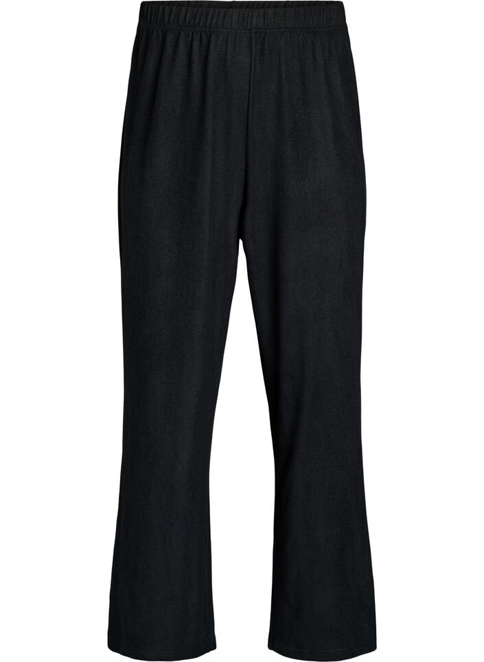 Pantalon ample taille haute en jersey, Noir, Packshot image number 0